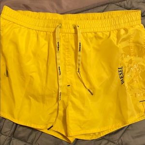 Diesel Beachwear Yellow Swim Shorts